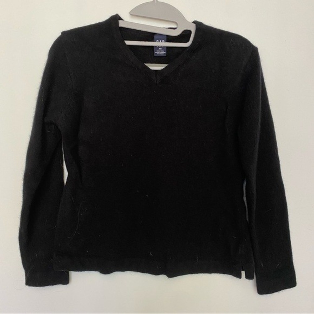 GAP Wool V Neck Sweater Womens XS Quiet Luxury Preppy Capsule Old Money